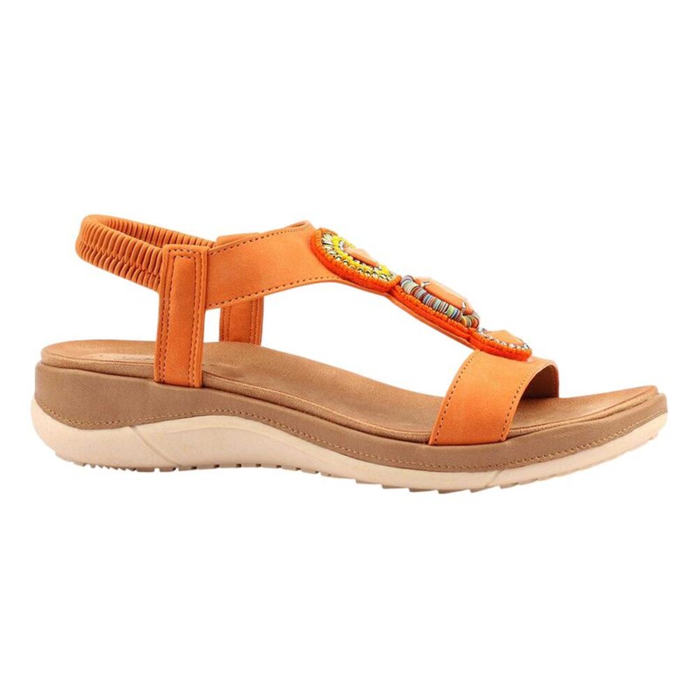 Lunar Womens/Ladies Kay Sandals / Orange